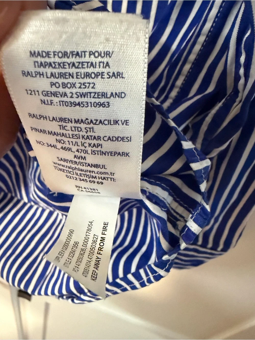 Ralph Lauren Boys' Blue & White Striped Button-Down Shirt